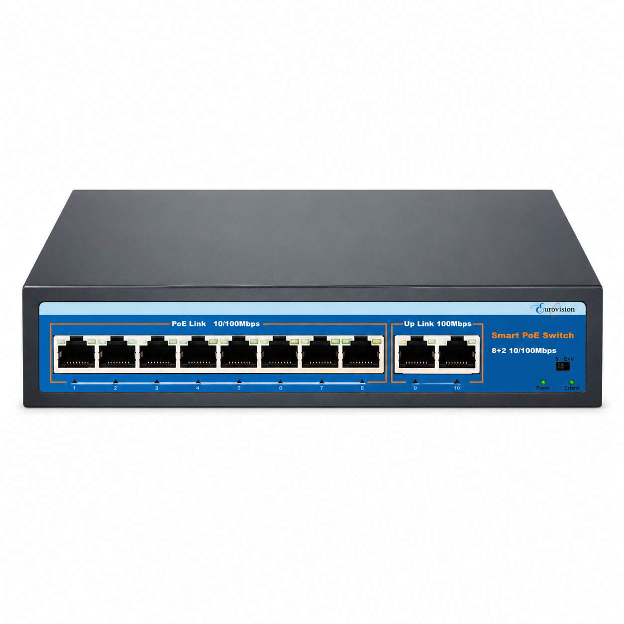 EV-F082-03 8PORT POE 2 UP-LINK 10/100