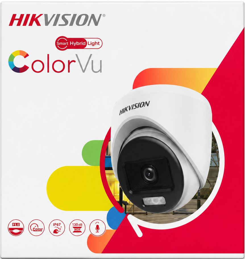 HIKVISION 2MP COLORVU DOME CAMERA DS-2CE70DF0T-LPFS thumbnail 2